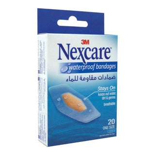3M Nexcare Waterproof Bandages, Pack of 20's