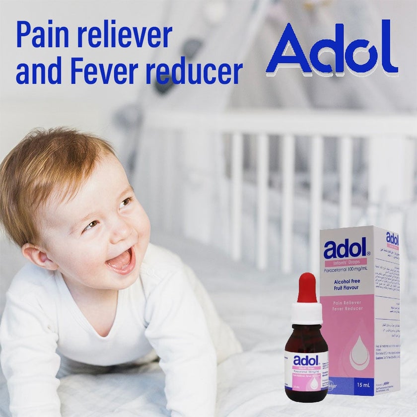 Adol Paracetmol 100mg/ml Infant Drops 15ml