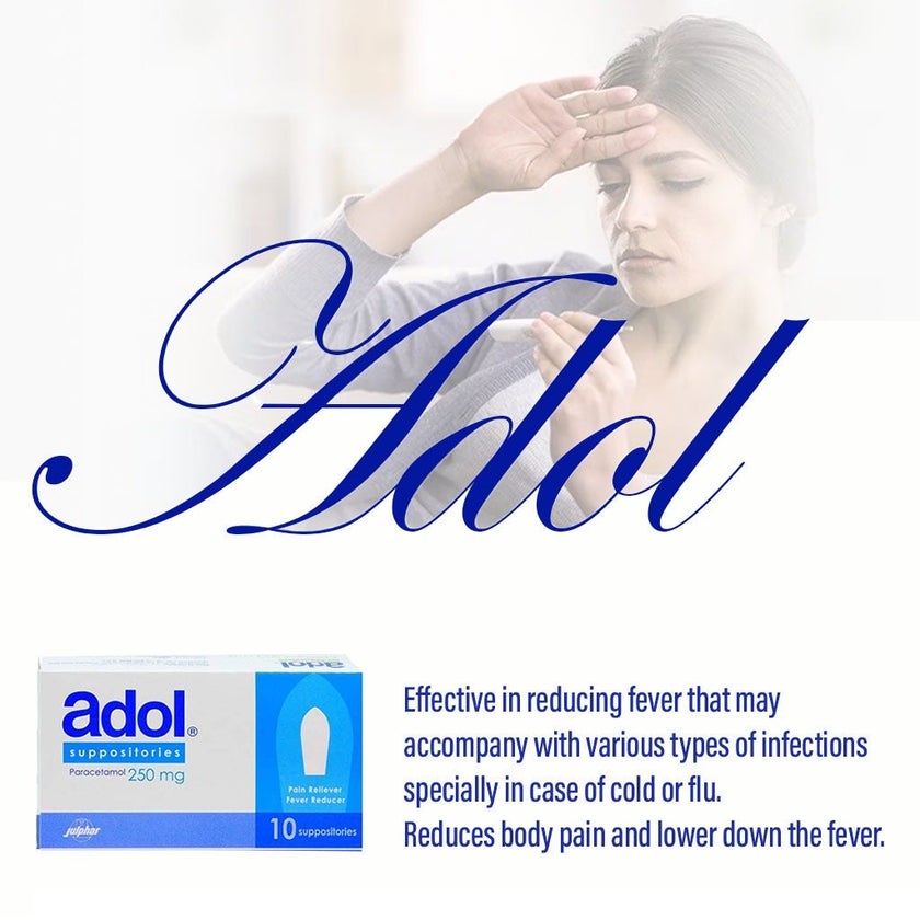 Adol 250mg Suppositories, Pack of 10's