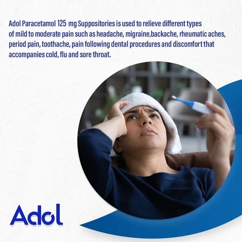 Adol 250mg Suppositories, Pack of 10's