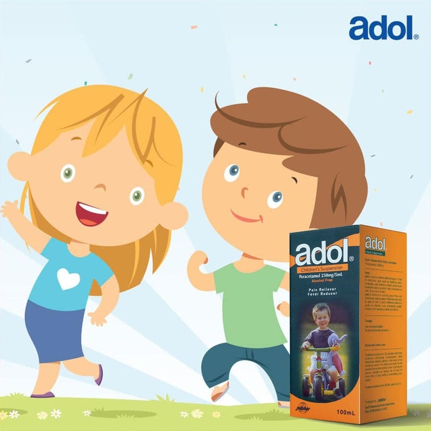 Adol Paracetamol Children's Suspension 250mg/5ml, 100ml