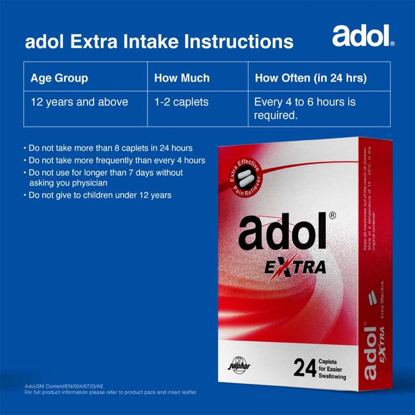 Adol Extra Tablets, Pack of 24's