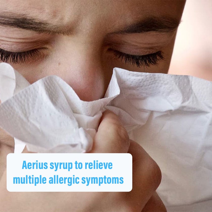 Aerius Syrup 0.5mg/ml Desloratadine For Cold & Allergy 150ml 