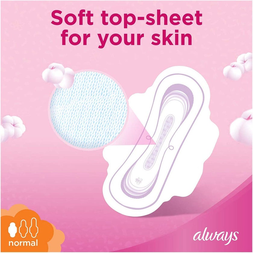 Always Cotton Soft Ultra Thin Normal Sanitary Pads With Wings, Pack of 10's