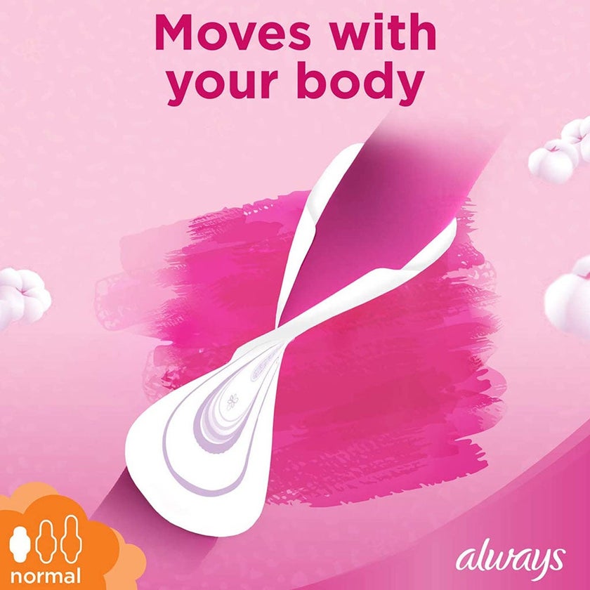 Always Cotton Soft Ultra Thin Normal Sanitary Pads With Wings, Pack of 10's