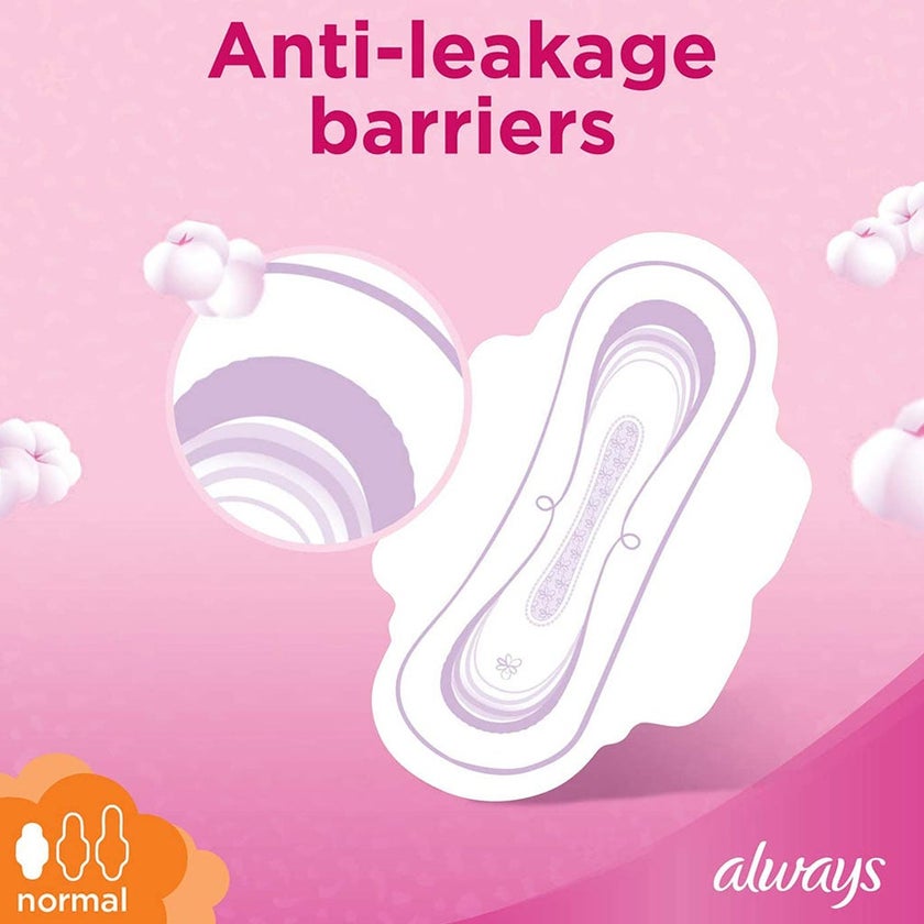 Always Cotton Soft Ultra Thin Normal Sanitary Pads With Wings, Pack of 10's