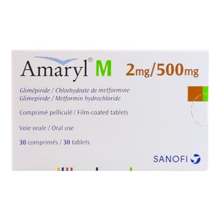 Amaryl M 2mg/500mg Film Coated Tablets, Pack of 30's