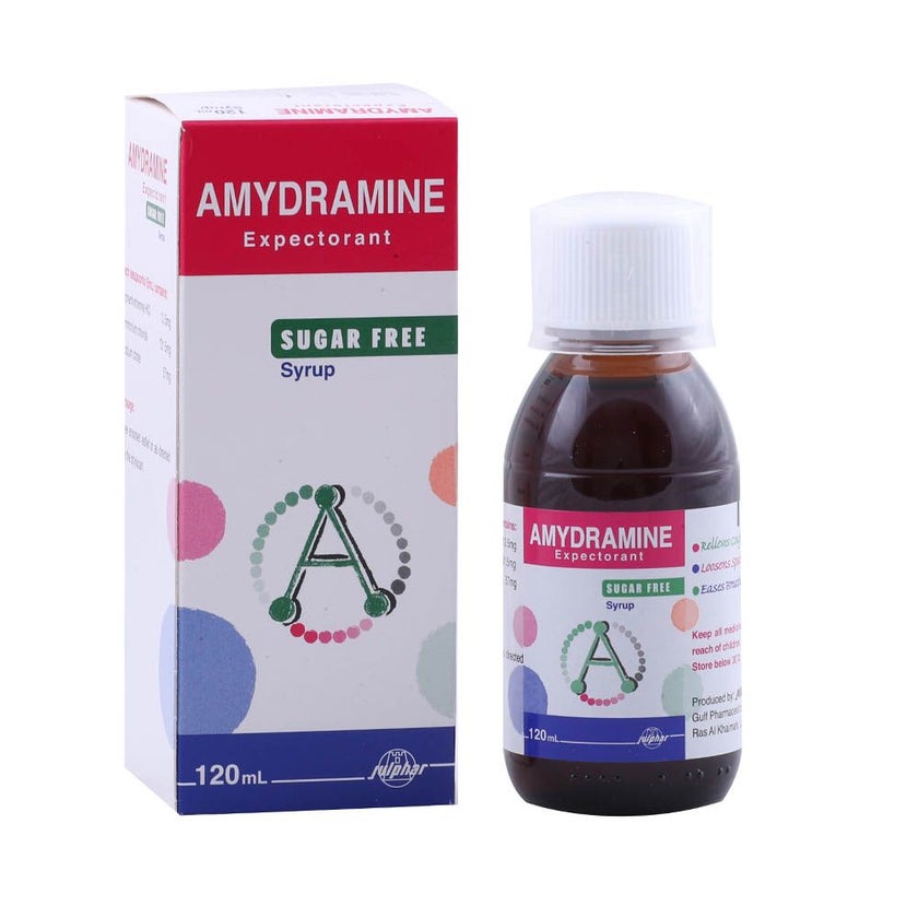 Amydramine Sugar Free Expectorant Syrup 120ml