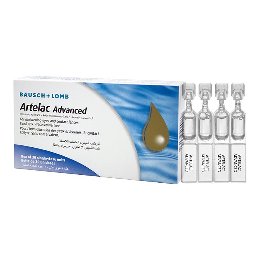 Artelac Advanced Eye Drops Single Dose Unit, Pack of 30's