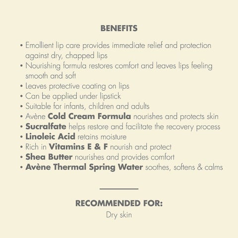 Avene Cold Cream Nourishing Lip Balm 4g