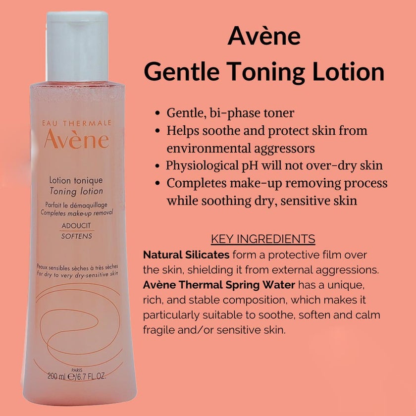Avene Gentle Toner Lotion For Dry Skin & Sensitive Skin 200ml