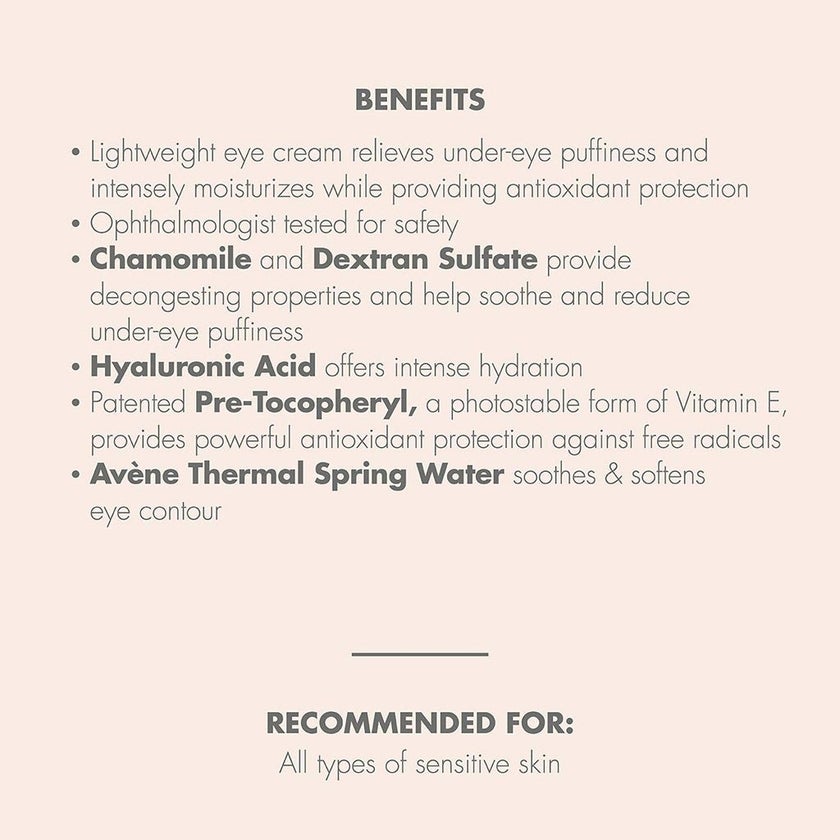 Avene Soothing Eye Contour Cream For Sensitive Skin 10ml