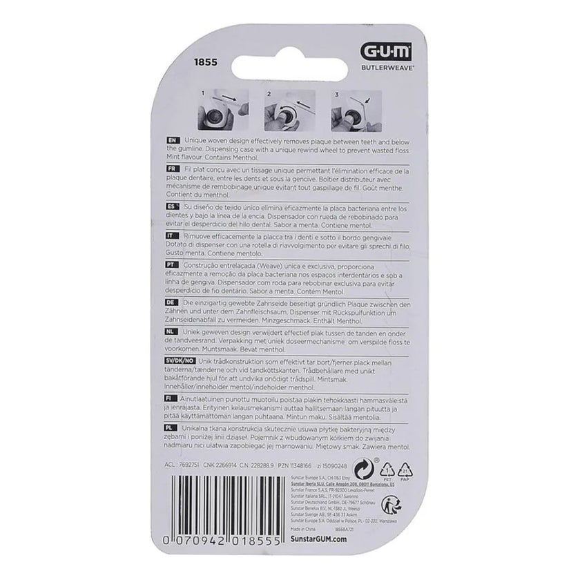 Butler Gum Butlerweave Mint Waxed Floss 1855RQ