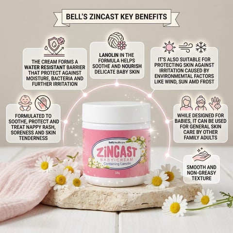 Bell's Zincast Baby Cream 225g