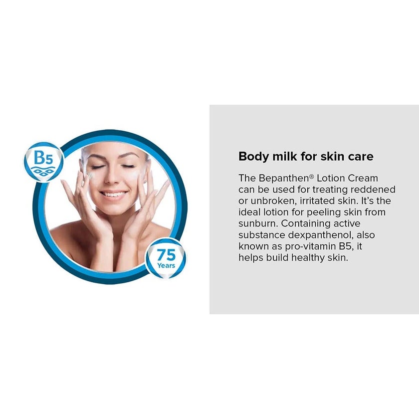 Bepanthen Face and Body Milk Moisturizer Lotion for Normal To Dry Skin 200ml