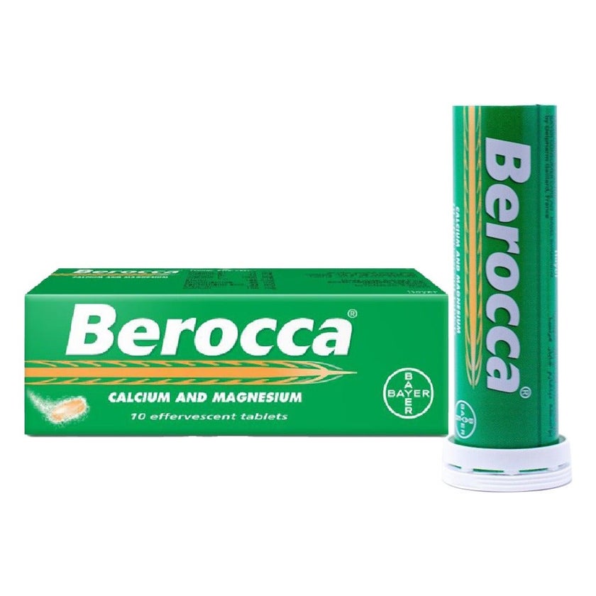 Berocca Calcium & Magnesium Effervescent Tablets, Pack of 10's