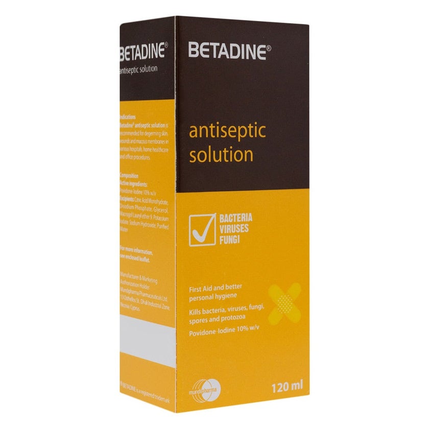 Betadine Povidone Iodine Antiseptic Solution 120ml