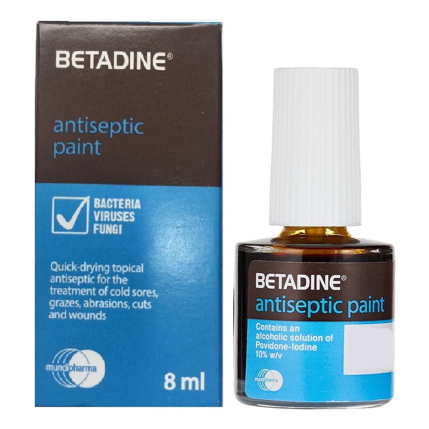 Betadine Antiseptic Paint With 10% Povidone Iodine 8ml