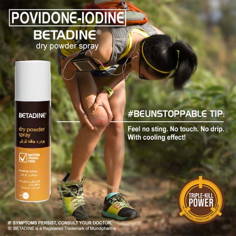 Betadine Povidone Iodine Dry Powder Spray 55g