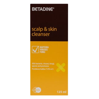 Betadine Povidone Iodine Scalp & Skin Cleanser 125ml