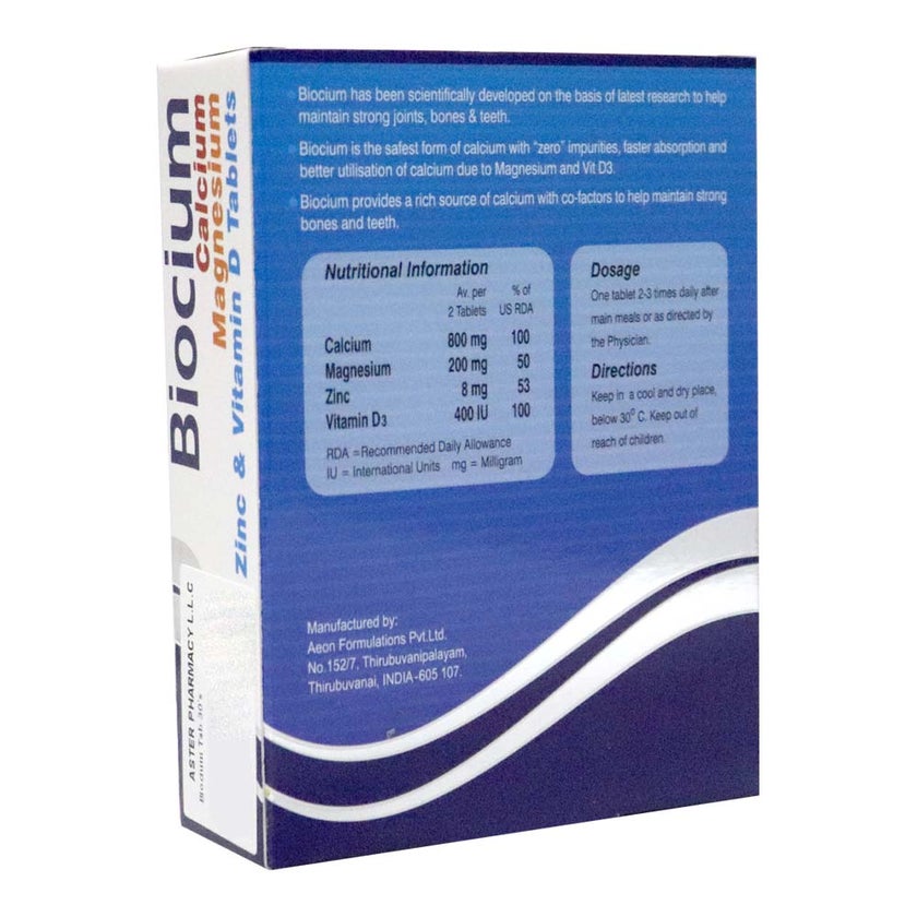 Biocium Tablets, Pack of 30's