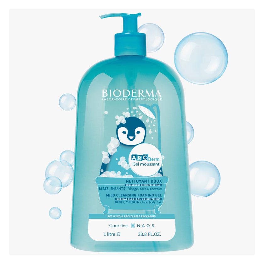 Bioderma ABCDerm Mild Cleansing Foaming Gel For Babies & Children 1 L