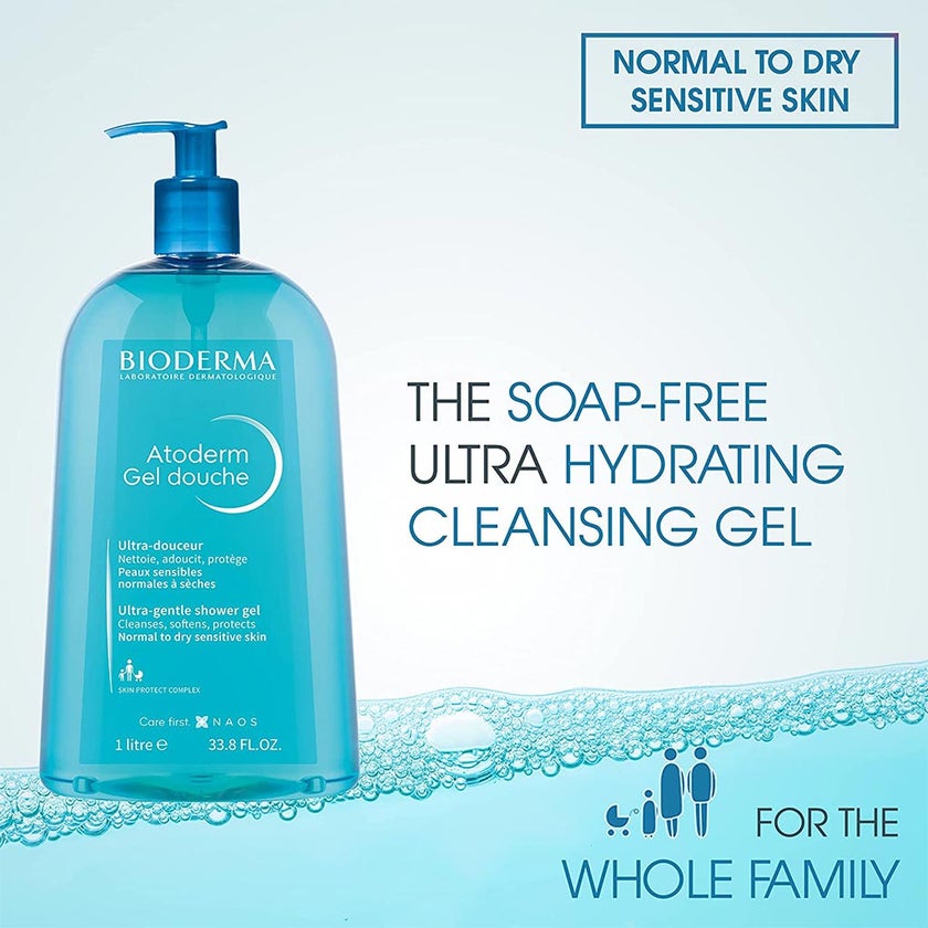 Bioderma Atoderm Shower Gel For Normal & Dry Sensitive Skin 1L
