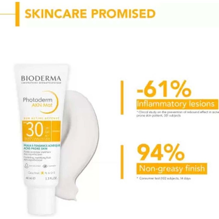Bioderma Photoderm AKN Mat SPF30 Fluid Sunscreen For Face 40ml