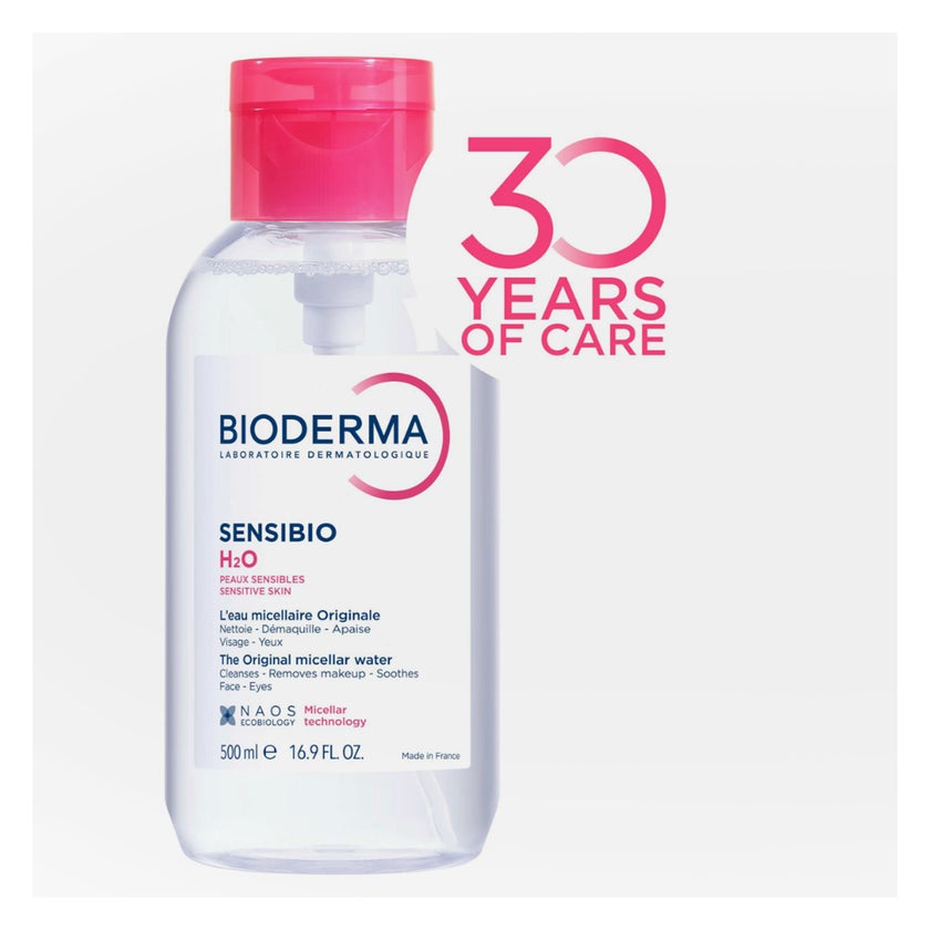 Bioderma Sensibio H2O Cleansing & Make up Removing Micellar Water with Pump 500ml