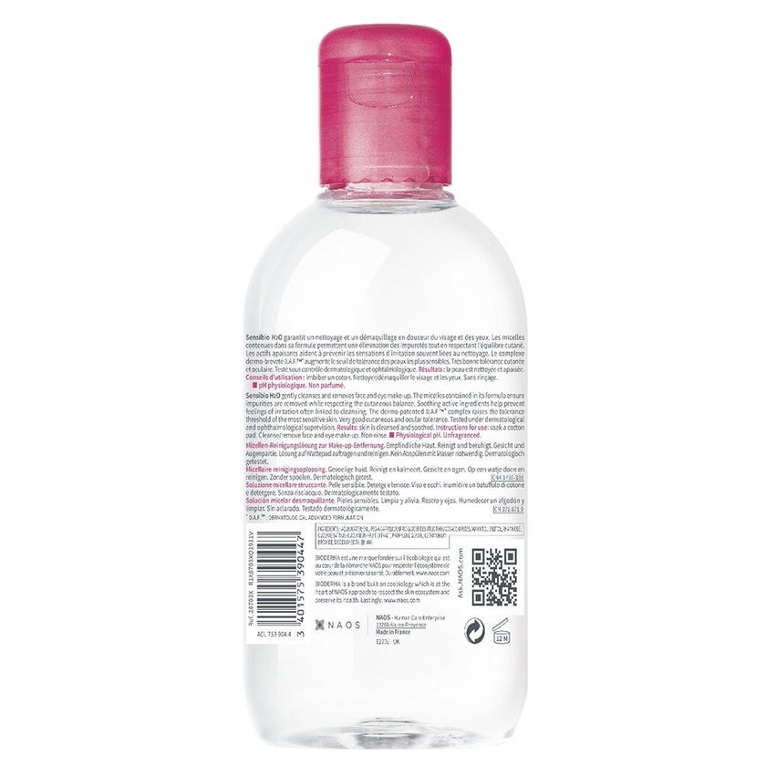 Bioderma Sensibio H2O Cleansing & Make up Removing Micellar Water 250ml