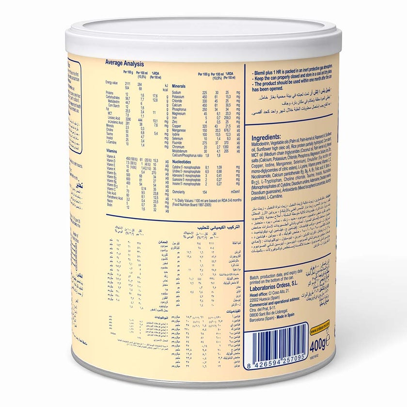 Blemil Plus Stage 1 HR Hydrolyzed Rice Protein Baby Milk Formula For 0 To 6 Months With Cow Milk Allergy 400g