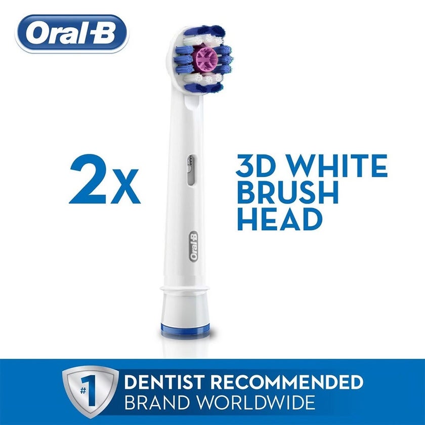 Braun Oral-B 3D White Replacement Brush Heads, Pack of 2's