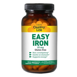Country Life Easy Iron 25mg Iron Deficiency Supplement Capsules, Pack of 90's