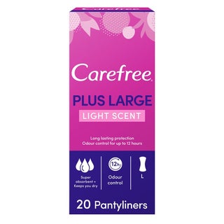 Carefree Plus Large Light Scented Panty Liners, Pack of 20's