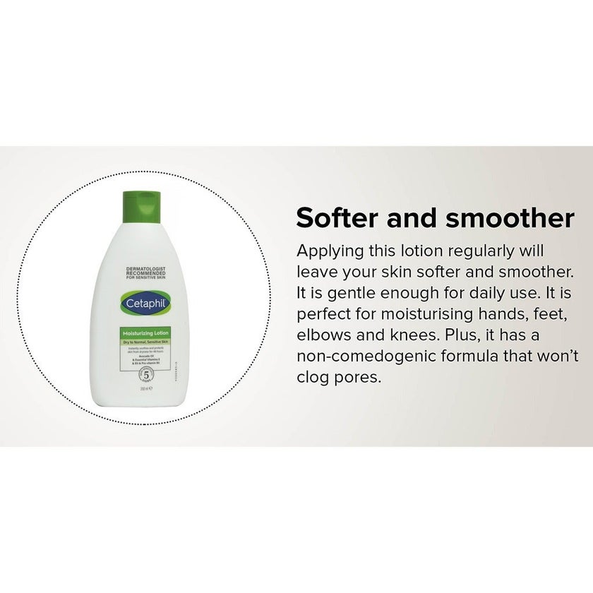 Cetaphil Moisturizing Lotion, Face & Body Moisturizer For Men & Women With Dry to Normal and Sensitive Skin, Unscented, 200ml
