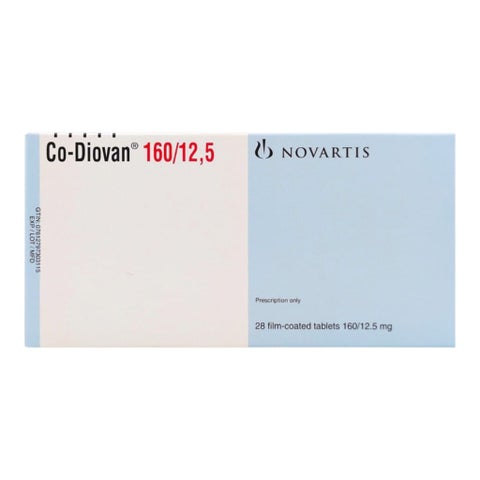 Co Diovan 160mg/12.5mg Tablets, Pack of 28's