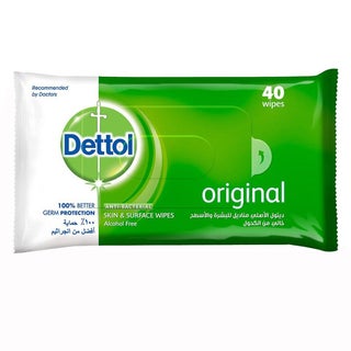 Dettol Anti-Bacterial Wipes, Pack of 40's