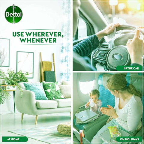 Dettol Original Antibacterial Skin & Surface Wipes, Pack of 40's
