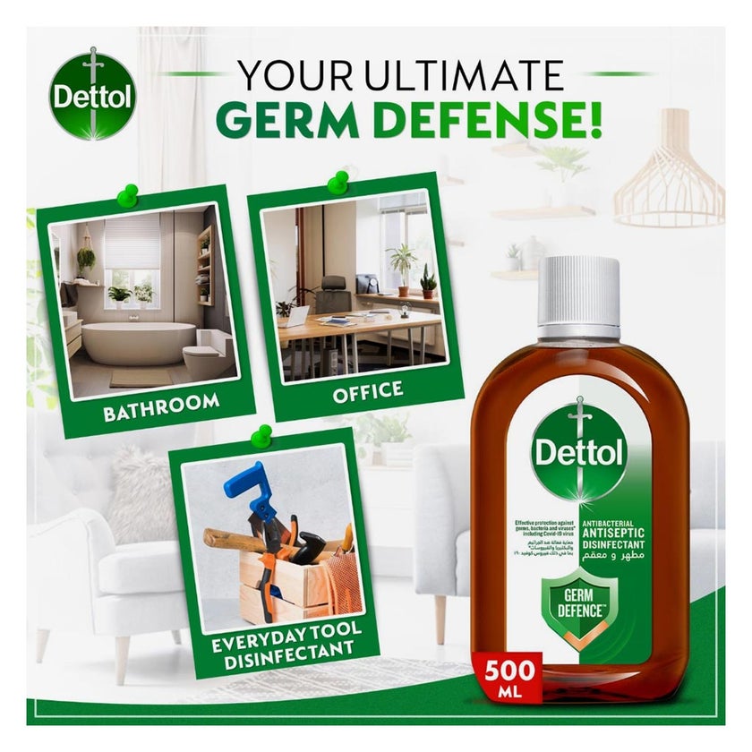 Dettol Antibacterial & Antiseptic Disinfectant Liquid 500ml