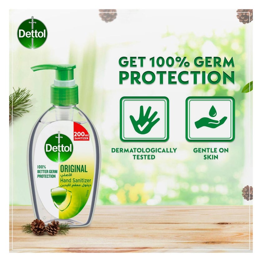 Dettol Original Antibacterial Hand Sanitizer 200ml