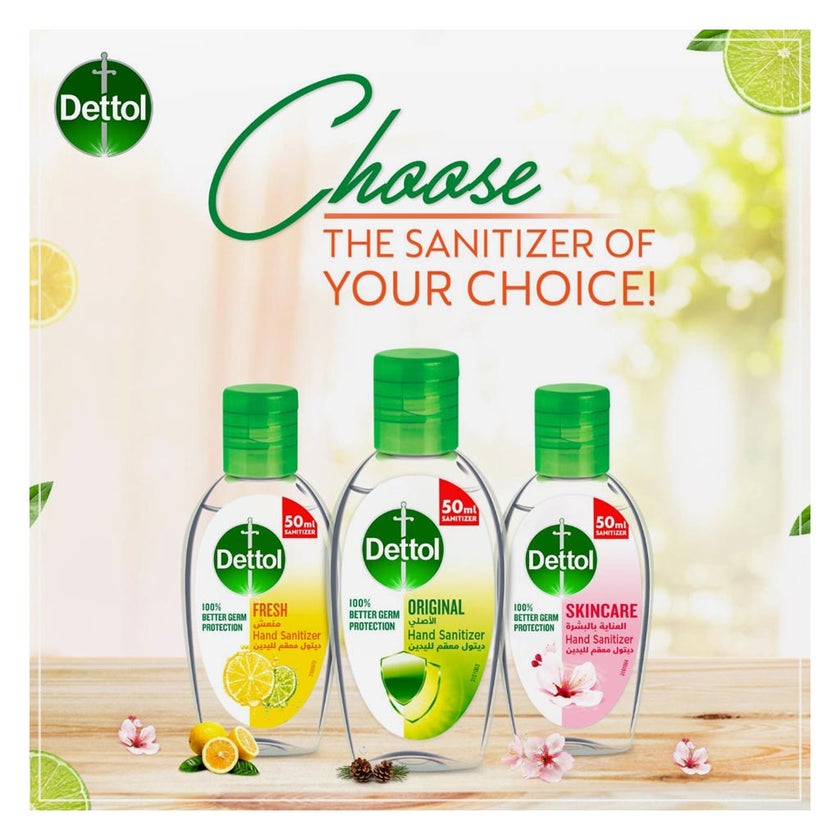 Dettol Original Antibacterial Hand Sanitizer 50ml