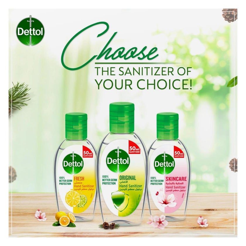 Dettol Original Antibacterial Hand Sanitizer 50ml