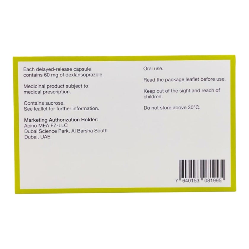 Dexilant 60mg Delayed Release Capsules, Pack of 14’s