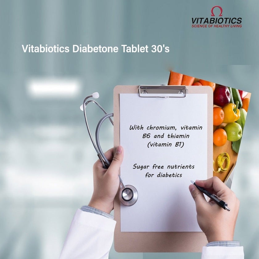 Vitabiotics Diabetone Original Nutritional Tablets, Pack of 30's
