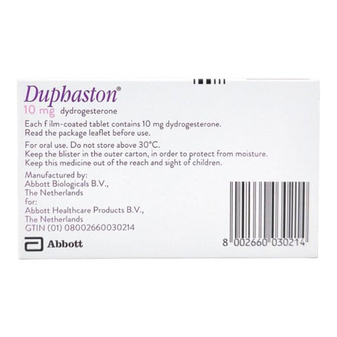 Duphaston 10mg Tablets, Pack of 20's