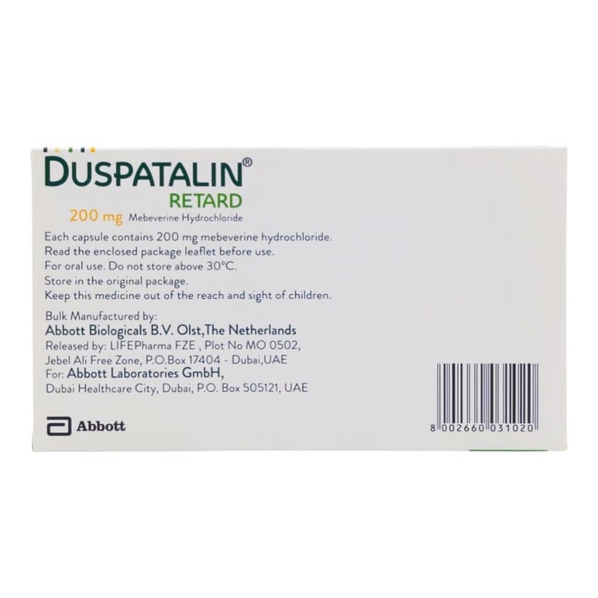 Duspatalin Retard 200mg Capsules, Pack of 30's