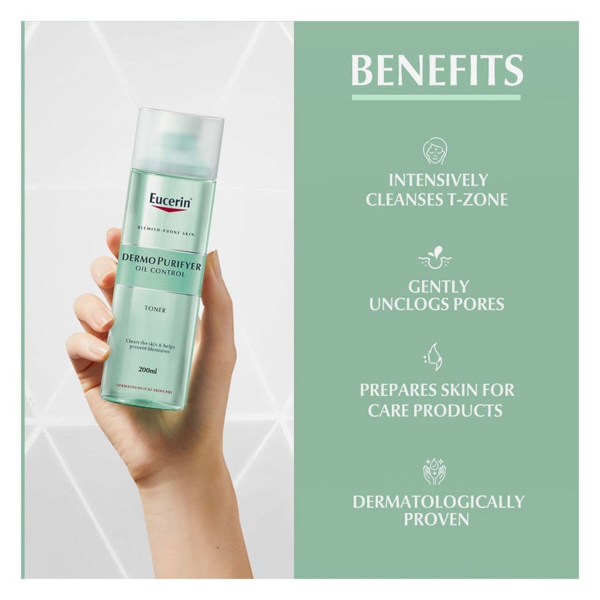 Eucerin Dermo Purifyer Oil Control Face Toner For Blemish Prone Skin 200ml