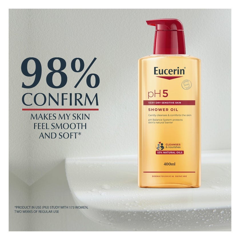 Eucerin pH5 Daily Body Cleansing Shower Oil For Very Dry & Sensitive Skin 400ml