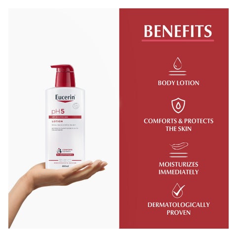 Eucerin pH5 Moisturizing Body Lotion For Dry & Sensitive Skin 400ml
