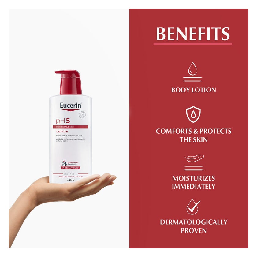 Eucerin pH5 Moisturizing Body Lotion For Dry & Sensitive Skin 400ml